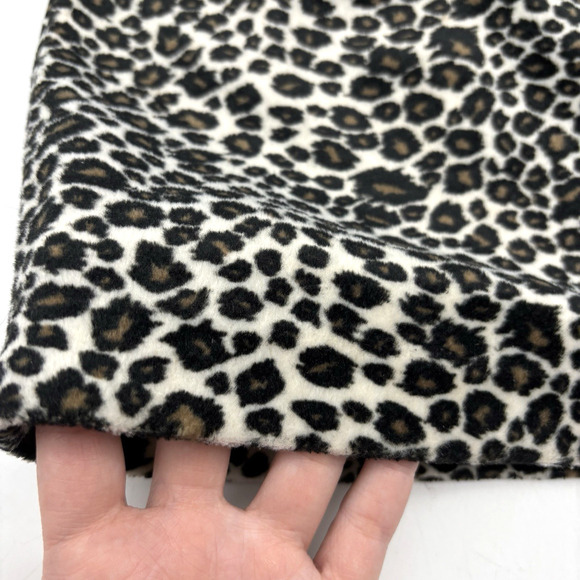 Vintage 90s Pandora Casuals Fuzzy Leopard Print Mini Skirt L 25x15" Made in USA - Picture 12 of 13